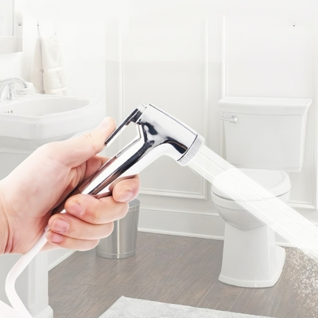 Ducha Higiênica Para Banheiro Completa Luxo  Inox núcleo da válvula de cobre 1,2m Chuveirinho Privada