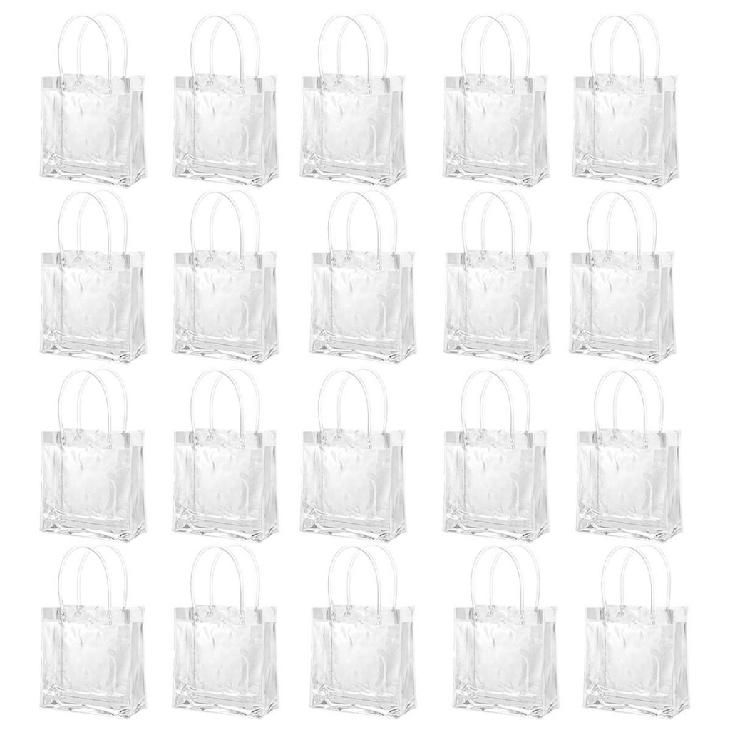 20 Pacotes de Sacos Plásticos Transparentes para Embalagem de Doces Sacos de Presente Reutilizáveis para Biscoitos em Oferta na Shopee
