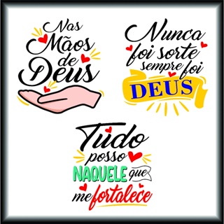 3 Adesivos Frases religiosas Nas mãos de Deus, Carro, Moto Caminhão em Oferta na Shopee