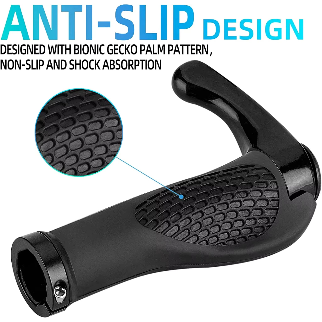 Par Manoplas Anatomicas Guidao Bicicleta Com Trava Bar End em Oferta na Shopee