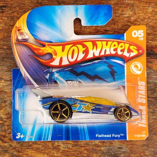 Hot Wheels - Flathead Fury "AcceleRacers" Azul - Track Stars 2007 (Lacrado) - Mainline 1:64