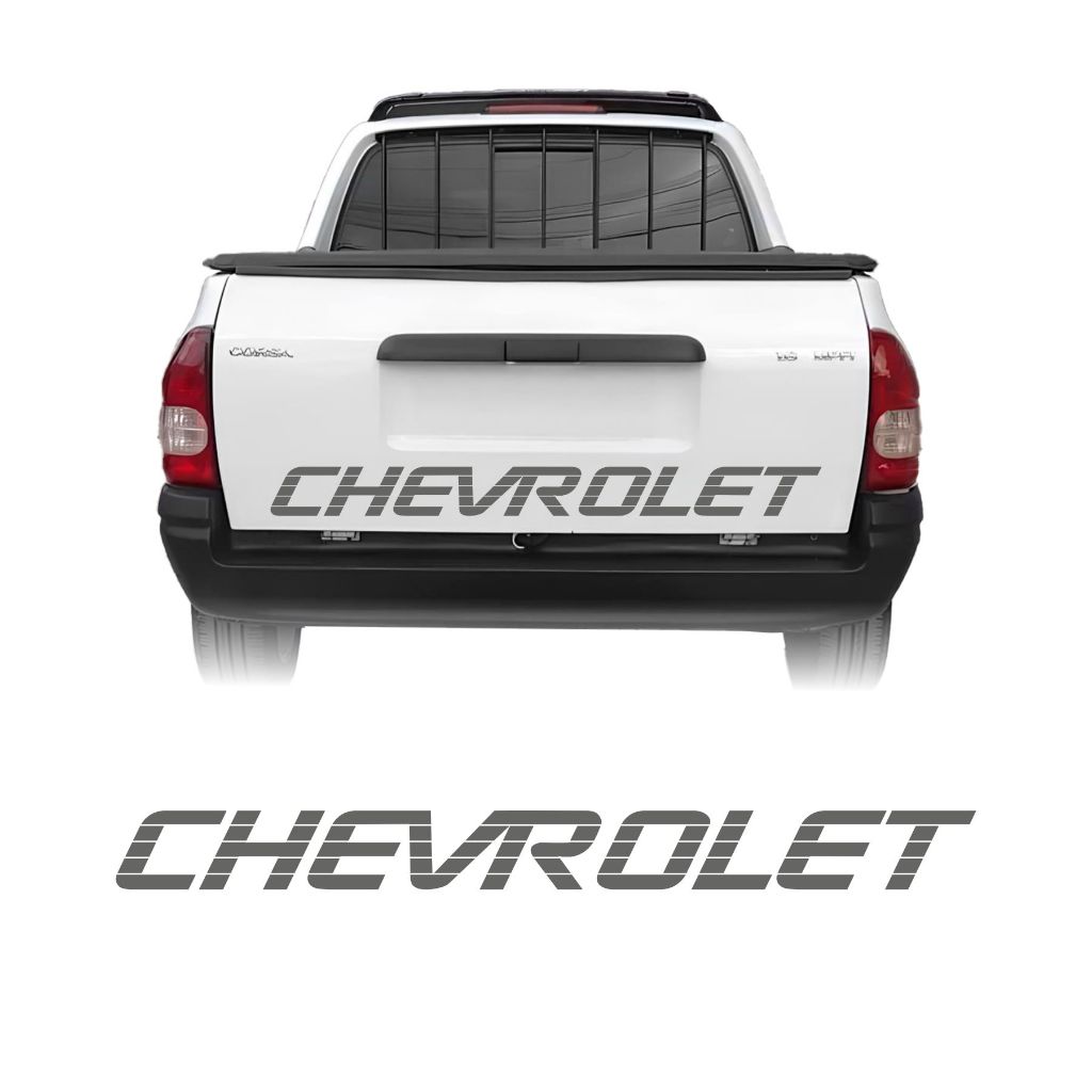 Adesivo Chevrolet Tampa Traseira Caçamba Corsa Pick Up