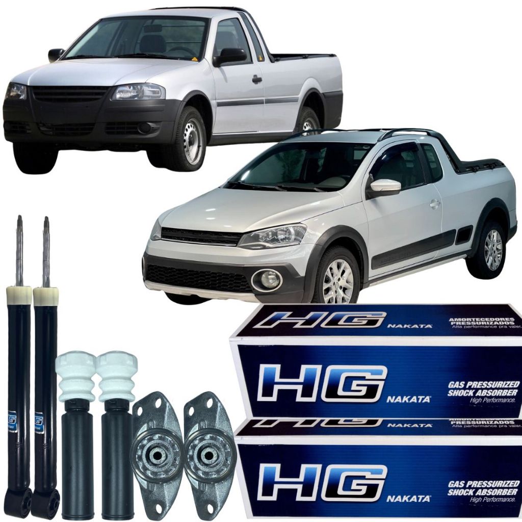 Kit Amortecedor Batente Traseiro Vw Saveiro 2009 Á 2016