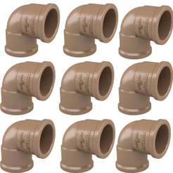 Pacote 30 unid Joelho PVC 90° Soldável com Rosca 25mm x 3/4" Fortlev