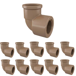Pacote 30 unid Joelho PVC 90º Soldável Com Rosca 20mm X 1/2" Fortlev