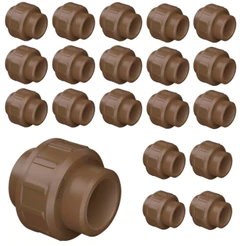 Pacote 20 unid União Soldável Marrom 20mm Fortlev