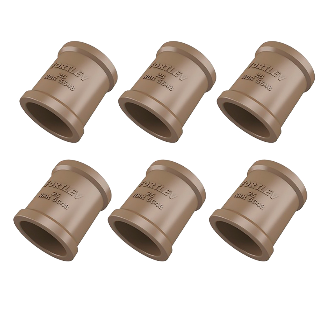 Pacote 6 unid Luva de Correr 32mm para Tubo Soldavel Fortlev em Oferta na Shopee