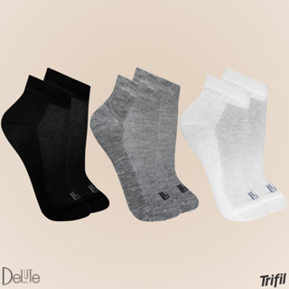 Kit com 3 Pares de Meias Modelo Cano Baixo Lisa Trifil Básica Esportiva Calcanhar Verdadei...