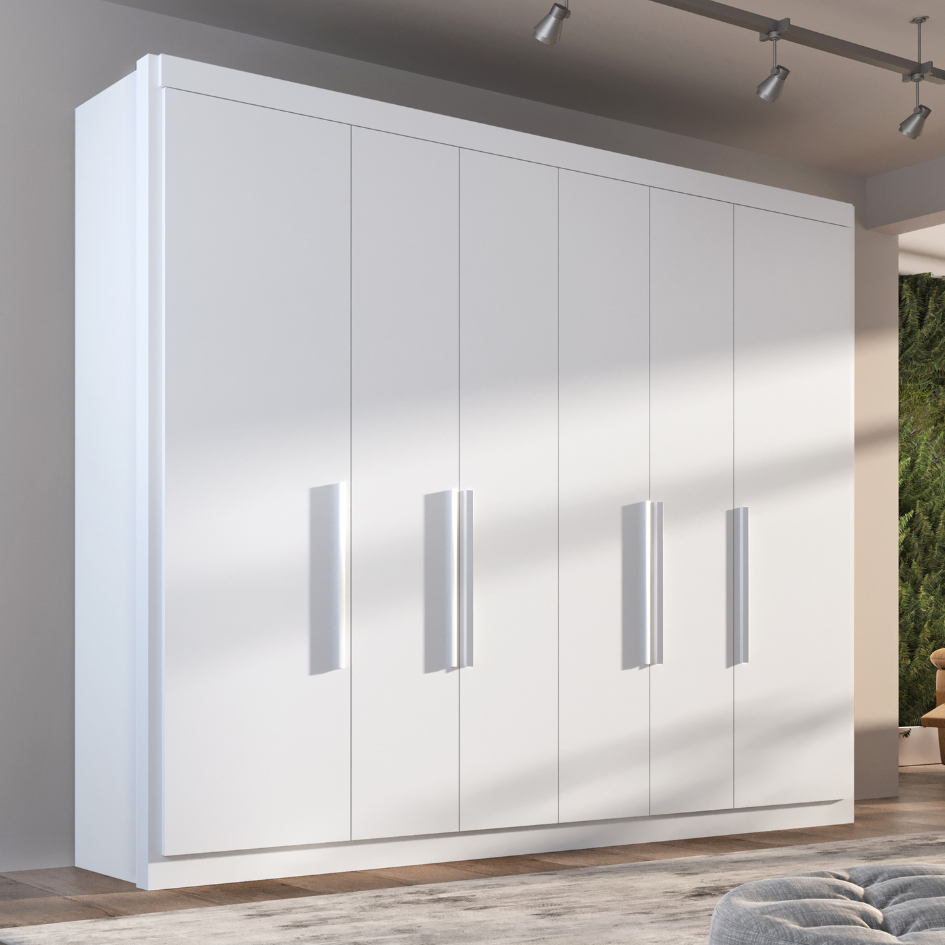 Guarda Roupa Casal Tonielque Valencia 6 Portas 6 Gavetas em Oferta na Shopee