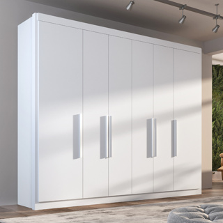 Guarda Roupa Casal Tonielque Valencia 6 Portas 6 Gavetas em Oferta na Shopee