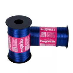 1~4 Fita de Cetim Azul Marinho 100 Metros 7Mm - Cód-215(CHOCO)