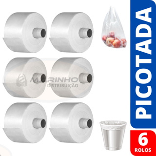 Bobina Saco Plástico Fundo Estrela P M G - ROLO em Oferta na Shopee