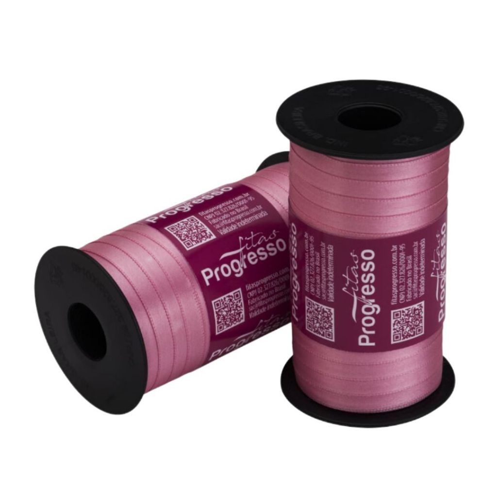 1~4 Fita de Cetim Rosa Escuro 100 Metros 7Mm - Cód-240 - Stationery