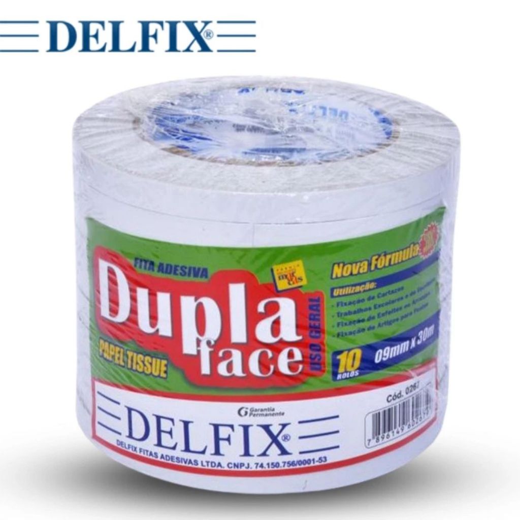 Fita Adesiva Dupla Face Delfix Extraforte Escolher Tamanho e a Embalagem Com a Quantidade em Oferta na Shopee