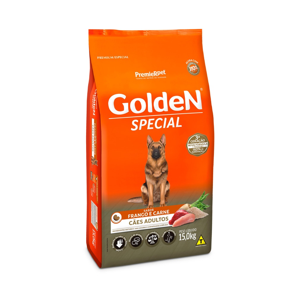 Ração Golden Special Cães Adultos Frango e Carne 15kg em Oferta na Shopee