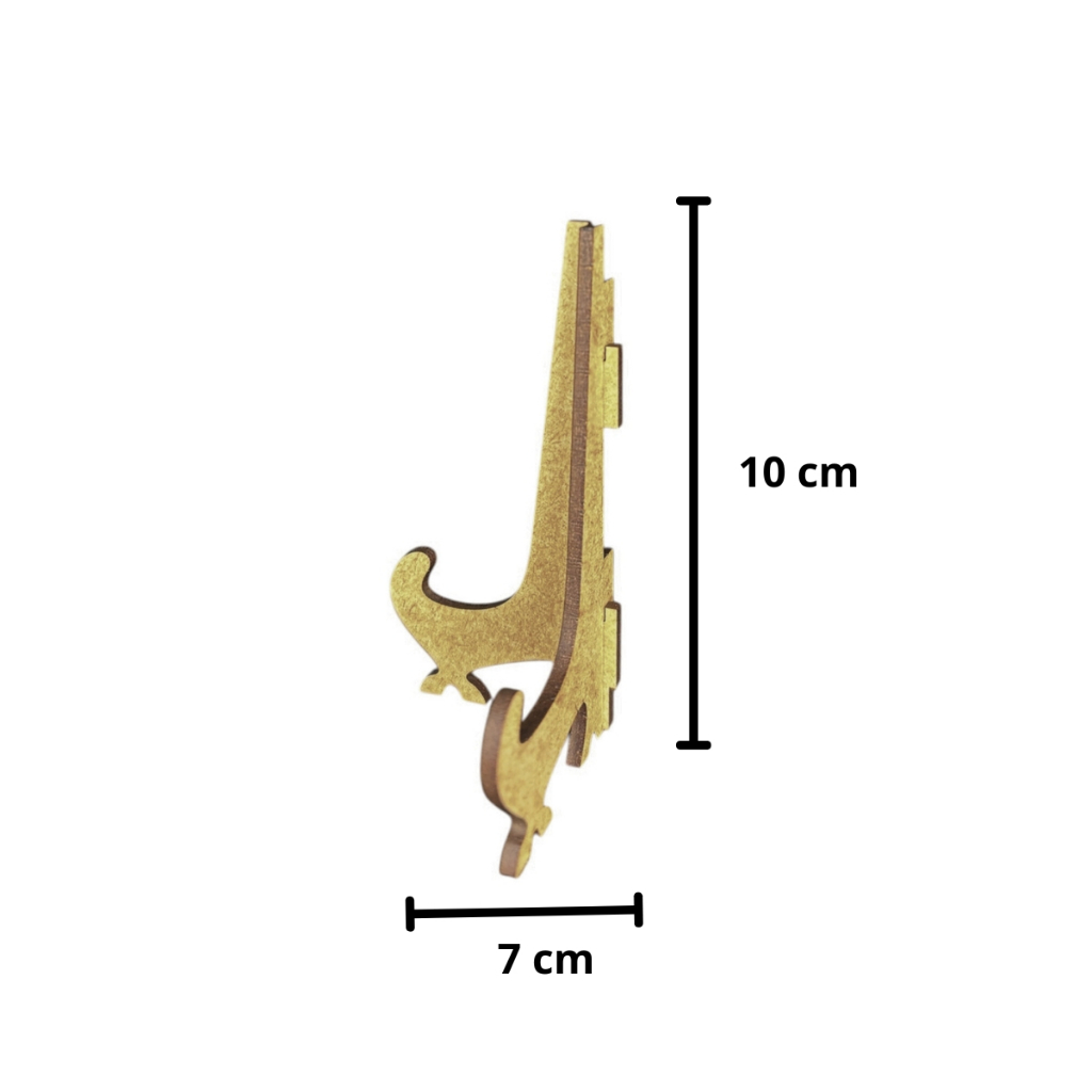 Kit 10 Suporte Apoio de MDF Cru para Pratos e Quadros — imagem 2 de 2