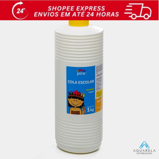 10 UND COLA BRANCA ESCOLAR 1KG LAVAVEL - PIRA em Oferta na Shopee