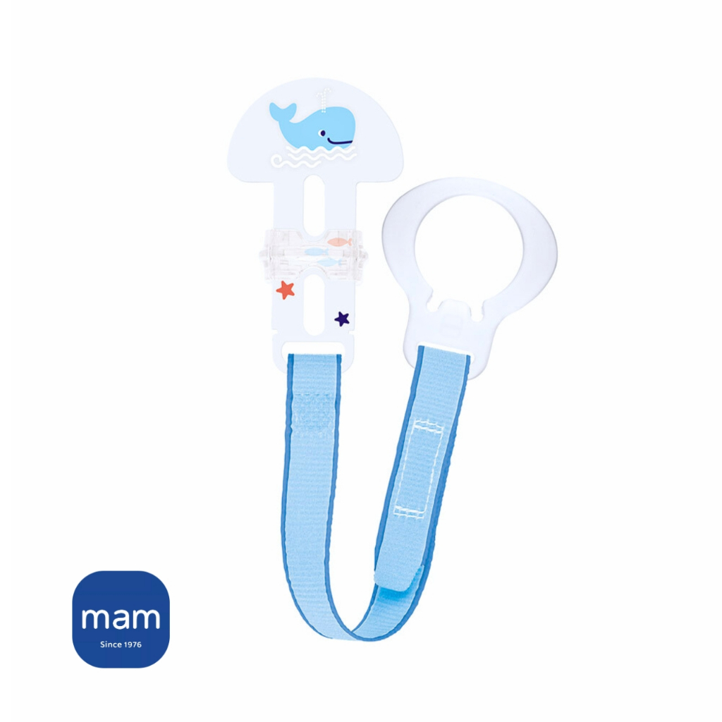 Prendedor de Chupetas MAM Clip c/ Anel Silicone Bico Infantil Bebê Meninos
