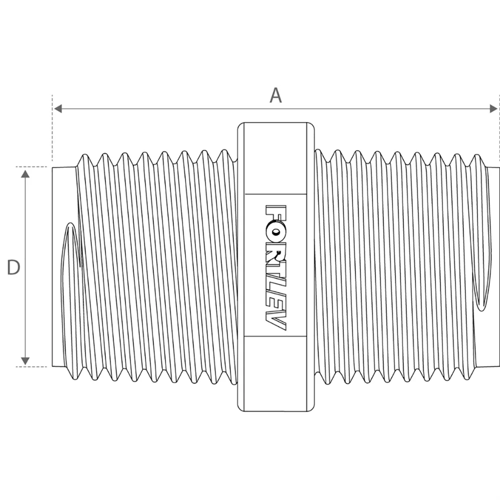 Pacote 50 unid Nipel Roscavel 1/2" Fortlev em Oferta na Shopee