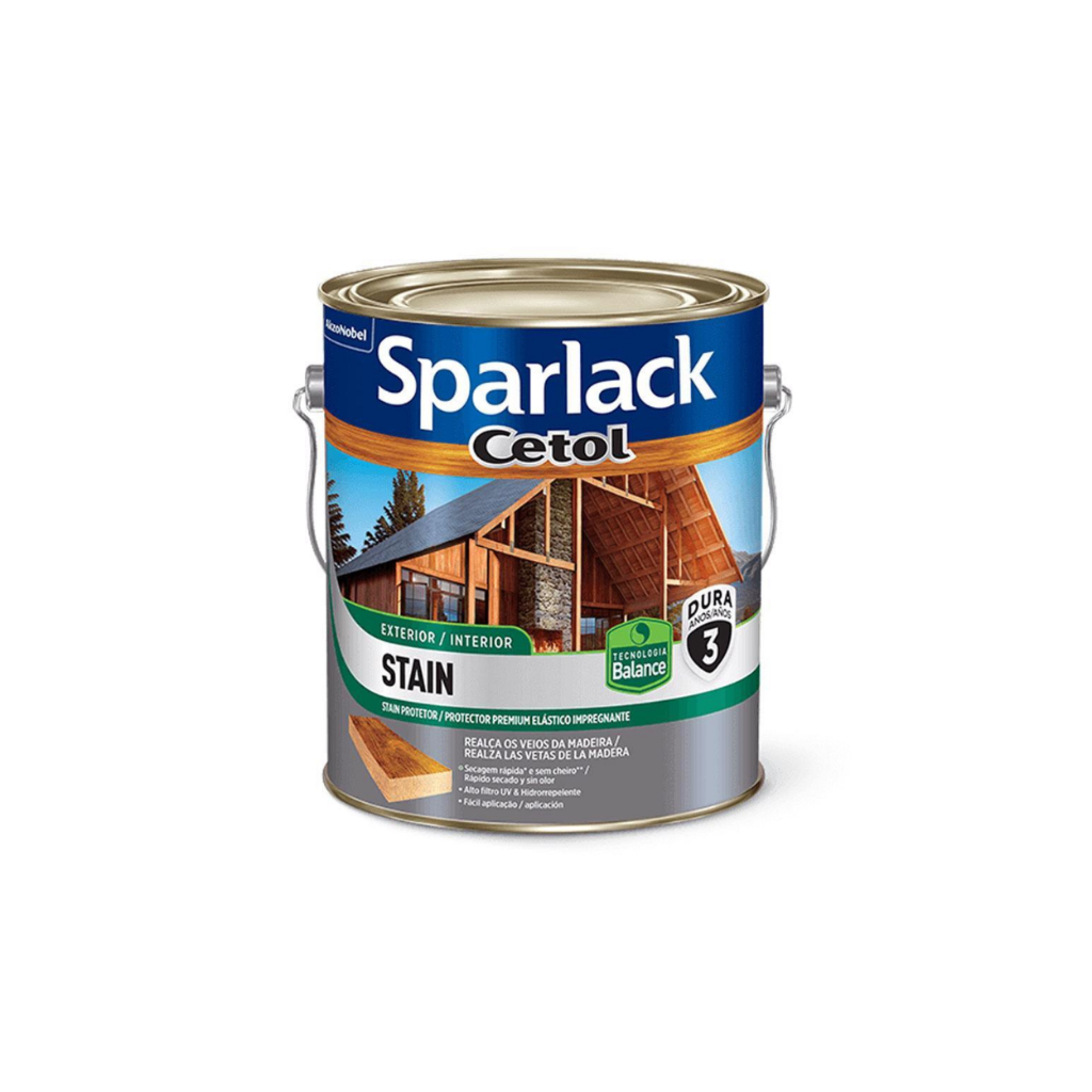 Verniz Cetol Stain Sparlack Base Água Mogno Acetinado 3.6 litros - Coral