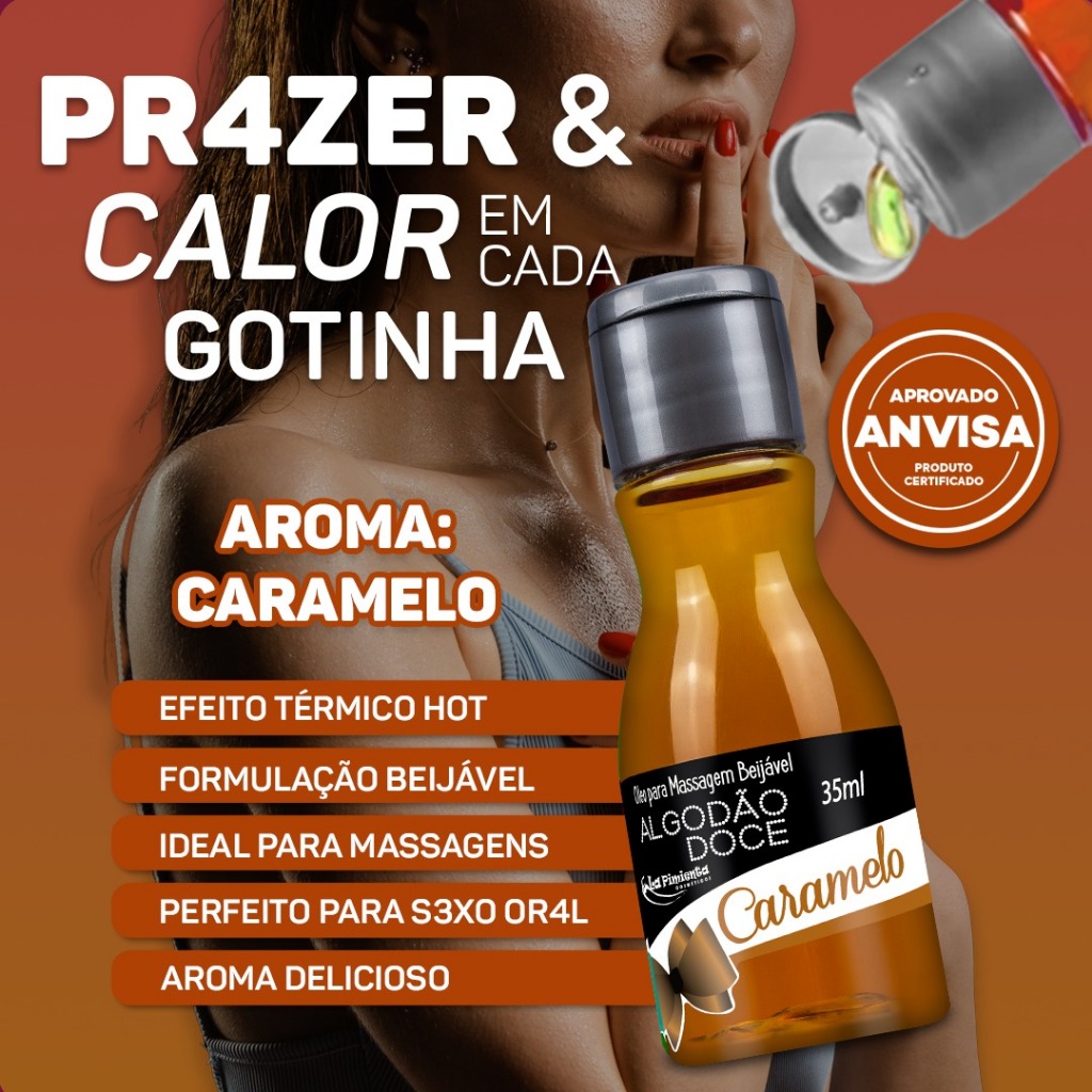 ÓLEO BEIJÁVEL ALGODÃO DOCE 35ML HOT PARA UMA SENSAÇÃO QUENTE E DOCE em Oferta na Shopee