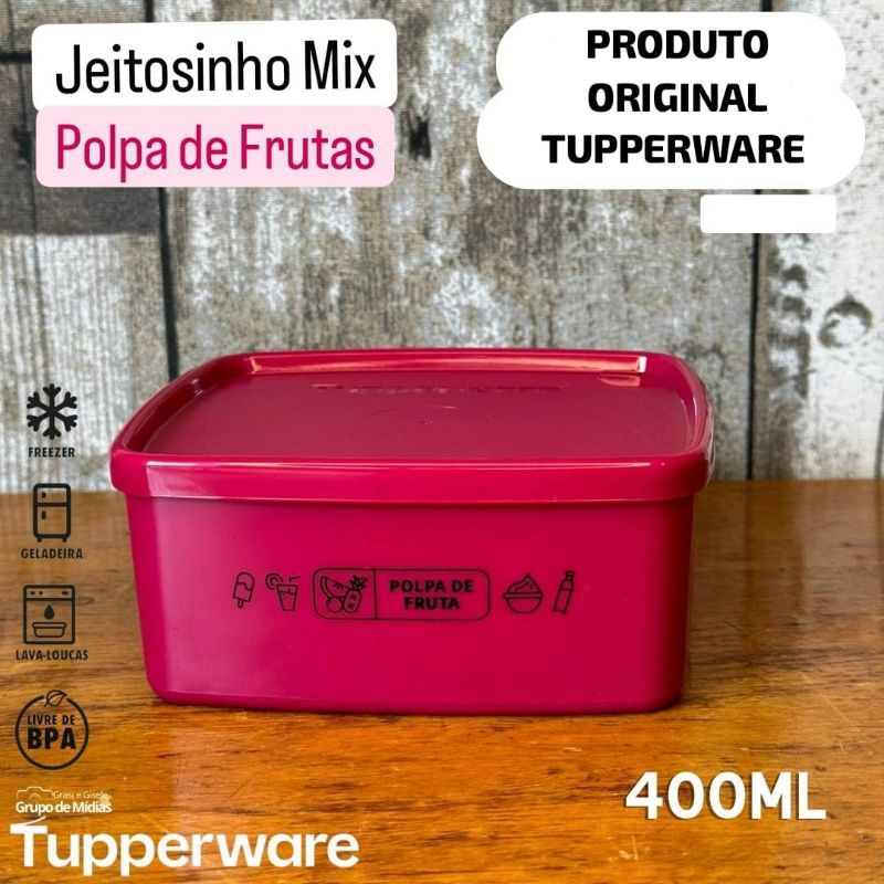 Tupperware Jeitosinho Mix Polpa de Fruta 400ml Roxo 👀💯