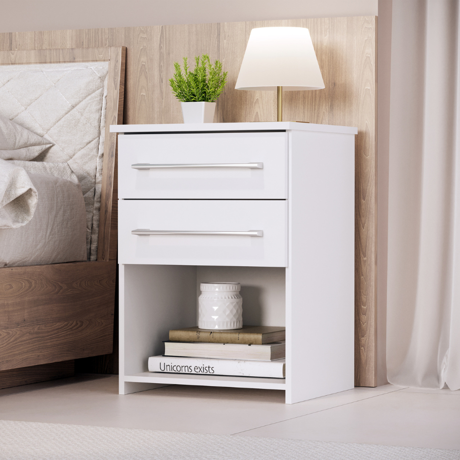 Mesa De Cabeceira Bruna 2 gavetas em Oferta na Shopee