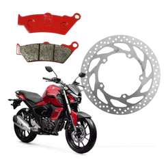 Disco De Freio Dianteiro Yamaha Fz-15 Fazer + Pastilha Freio