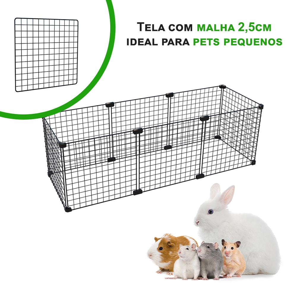 Cercado Porquinho da Índia 30x90 Malha 2,5cm Ideal para Hamster Chinchila Twister Gaiola para Roedores