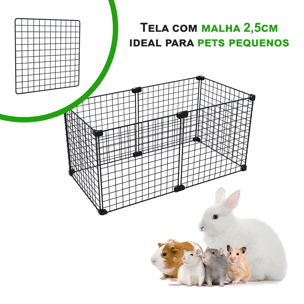 Cercado Porquinho Índia 30x60 Malha 2,5cm Ideal para Hamster Chinchila Twister Gaiola para Roedores