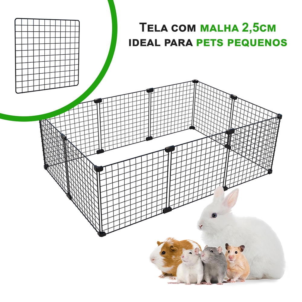 Cercado Porquinho da Índia 60x90 Malha 2,5cm Ideal para Hamster Chinchila Twister Gaiola para Roedores
