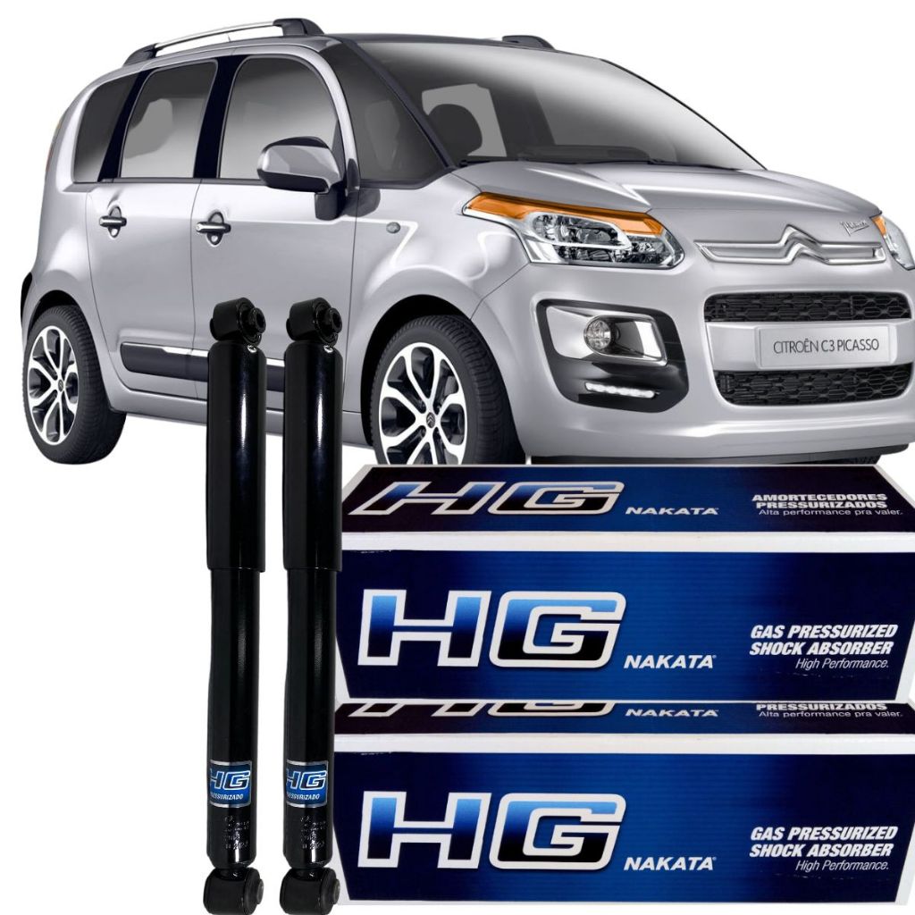 Kit Amortecedor Suspensão Traseira C3 Picasso 2011 Á 2020