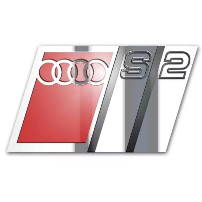 Emblema Badge Em Metal P/ Audi S2 Porsche Grade