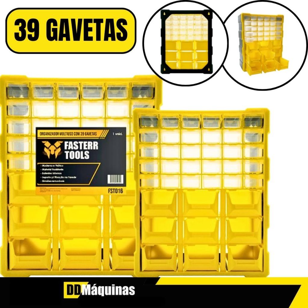 Caixa Organizadora Gaveteiro Multiuso Com 39 Gavetas - FASTERR