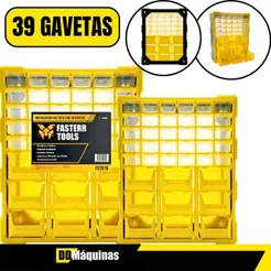 Caixa Organizadora Gaveteiro Multiuso Com 39 Gavetas - FASTERR