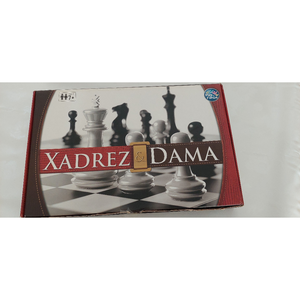 Jogo de Xadrez e Dama da Pais&Filhos - novo