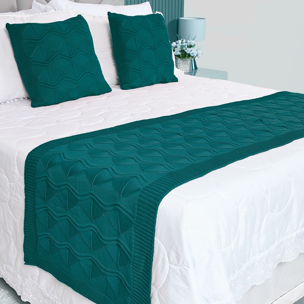 Peseira Manta Tricot Cama Casal Queen Relevo - SOMENTE A PESEIRA em Oferta na Shopee