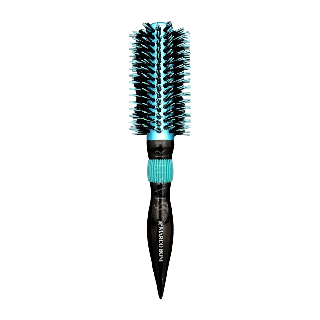 Escova Profissional Thermal Metallic Cerdas Mistas Azul 56mm