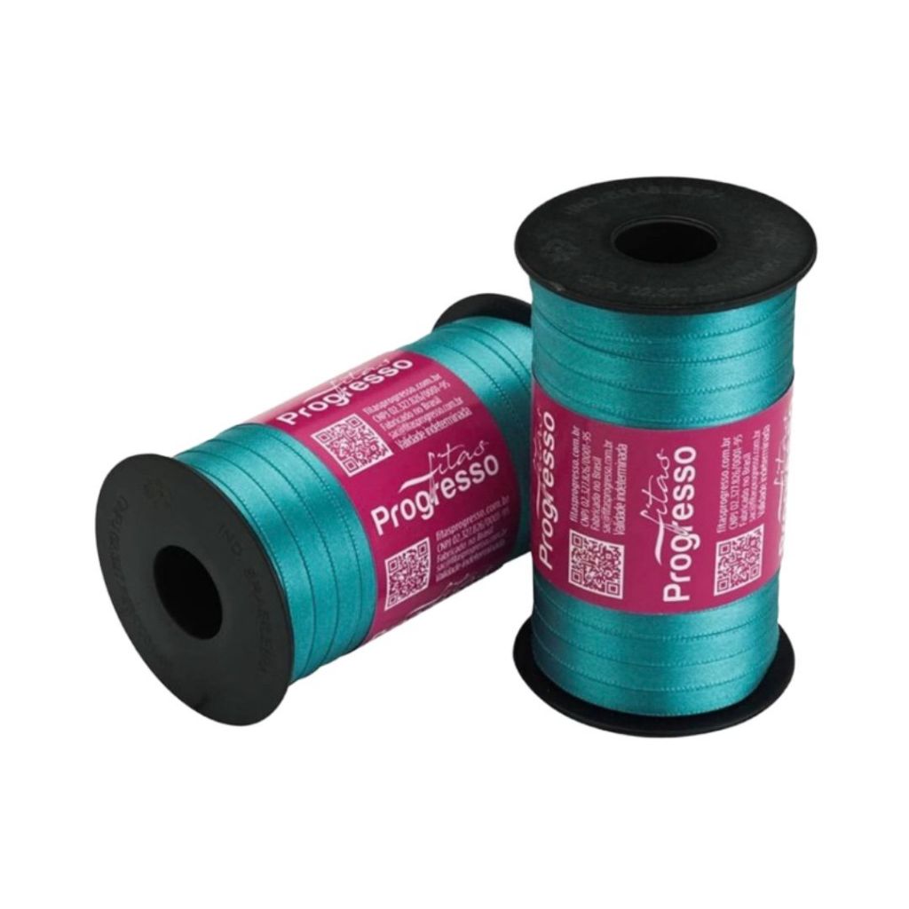 1~4 Fita de Cetim Jade 100 Metros 7Mm - Cód-1102 - Stationery