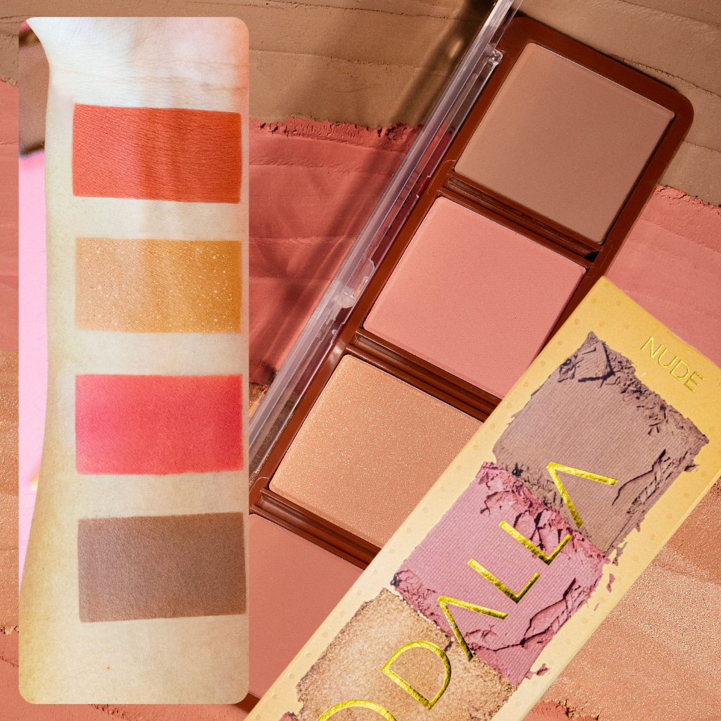 Paleta de Blush, Iluminador e Contorno Nude em Oferta na Shopee