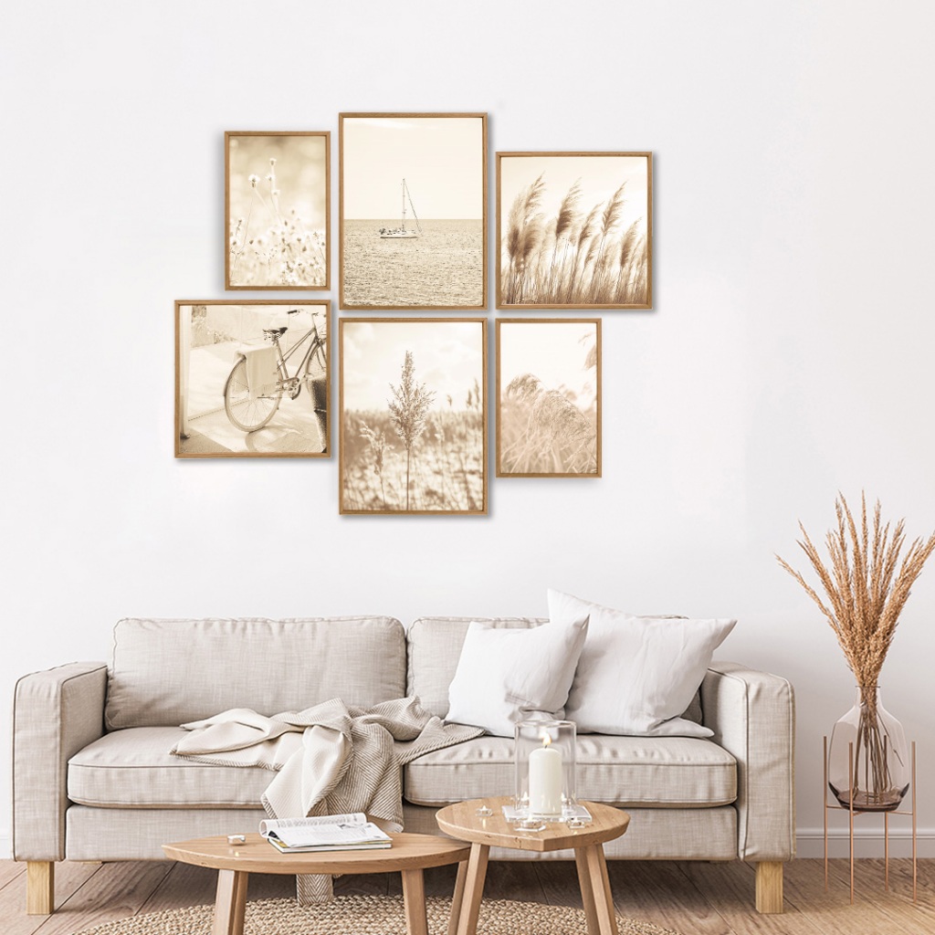 Kit Quadro Decorativo Praia Aconchego do Lar: Vitalidade e Frescor em Elementos 6 Peças em Oferta na Shopee
