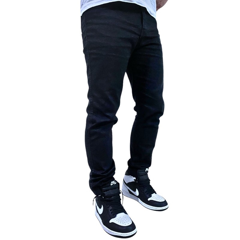 Calça Jeans Masculina PRETA Slim Fit Premium Lycra dia dia trabalho e passeio