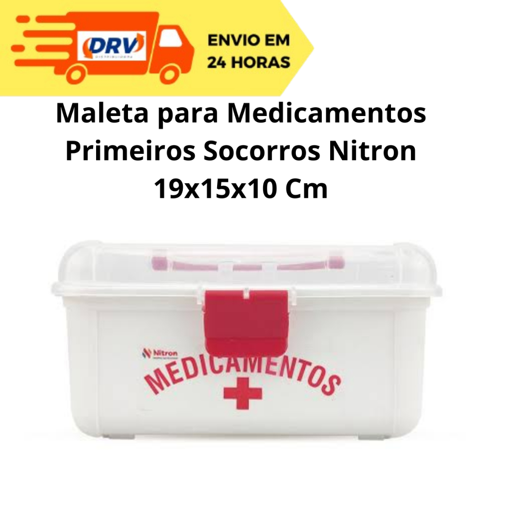 Maleta Organizadora Para Remédios e Utilidades - Frasqueira Para Medicamentos - Maleta de Remédio