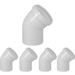 Pacote 15 unid Joelho PVC 45° Para Tubo Esgoto 50mm Fortlev