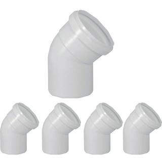 Pacote 15 unid Joelho PVC 45° Para Tubo Esgoto 50mm Fortlev em Oferta na Shopee