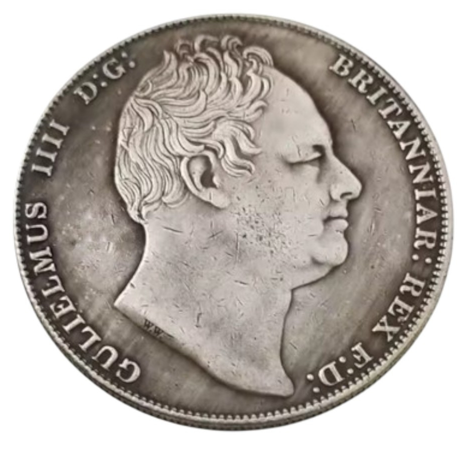 Moeda comemorativa do Reino Unido 1830 - Guilherme IV - cópia para colecionadores