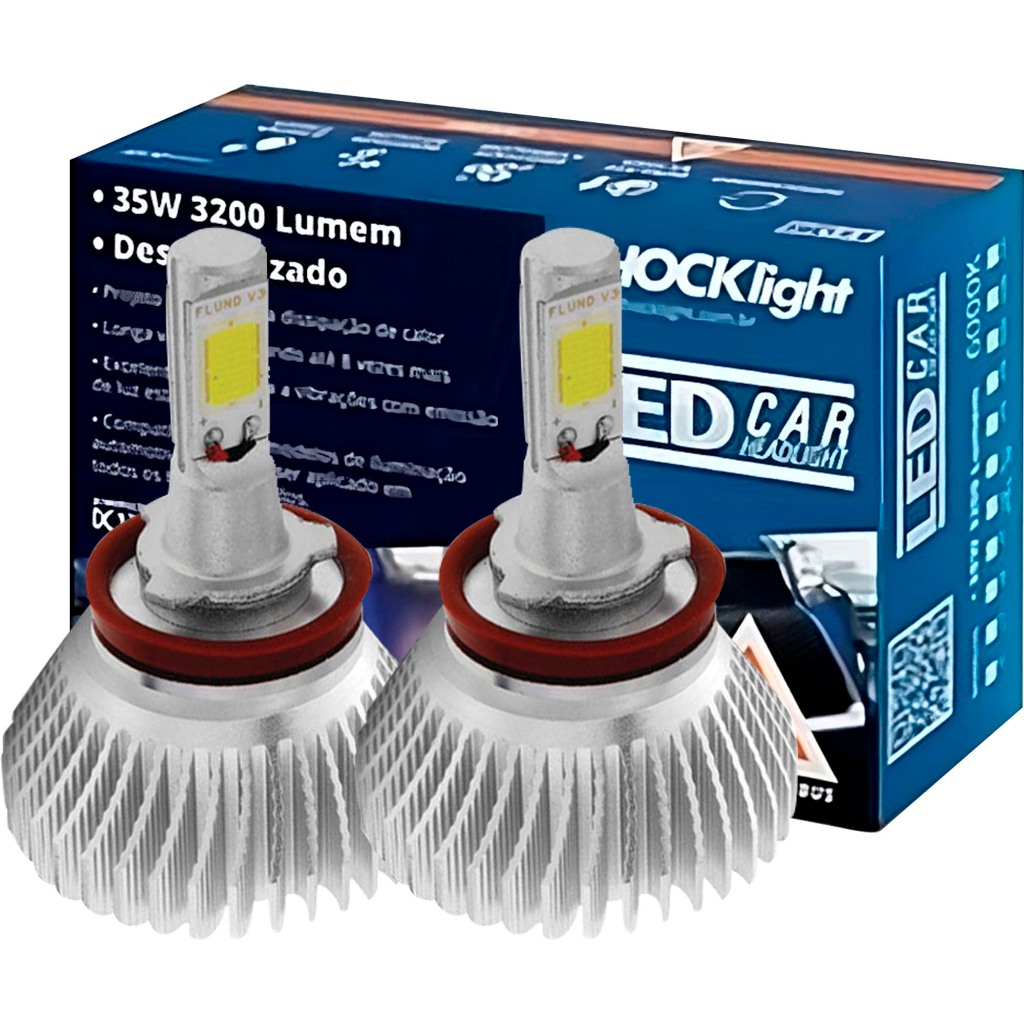 Lâmpadas H11 Super Power Led H11 6000k 12v 36W Farol Shocklight