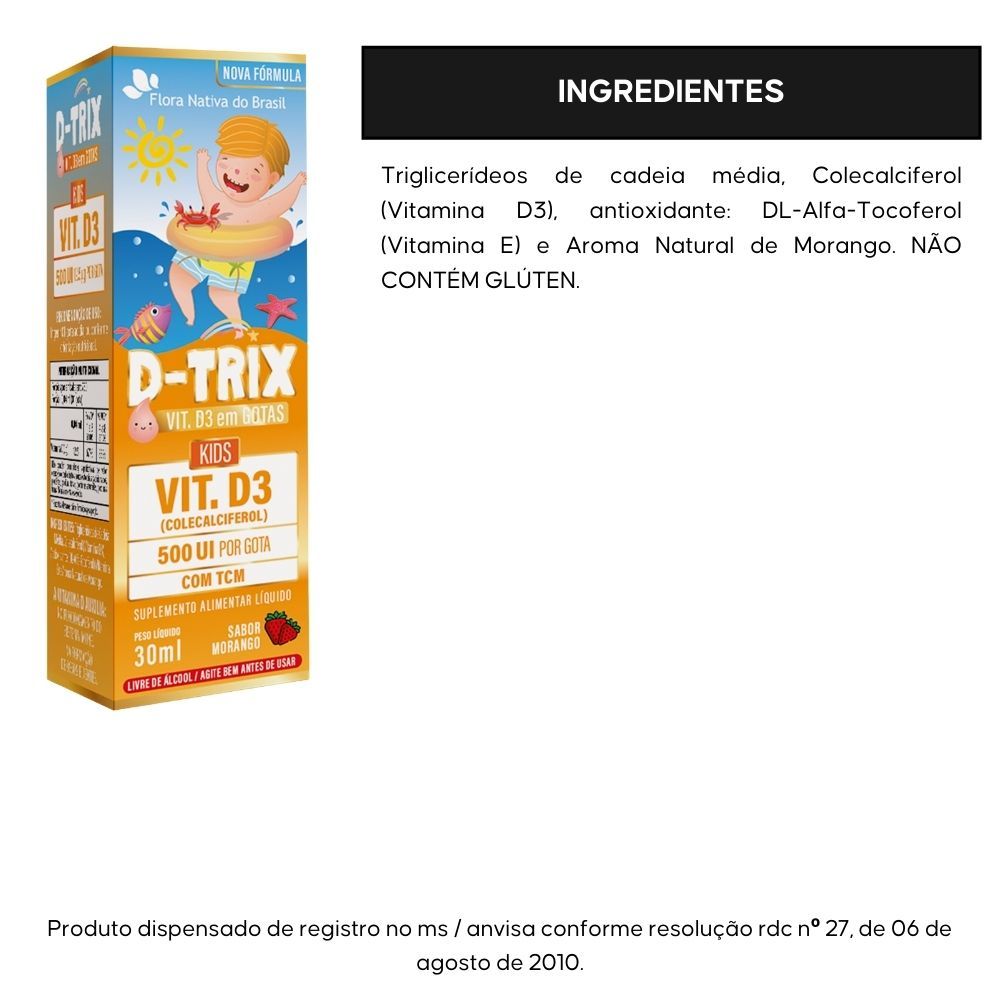 D-TRIX ( Vitamina D3 infantil) 30ml - Flora Nativa