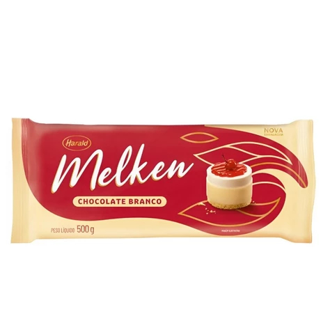 Chocolate Melken Branco em Barra 500g Harald
