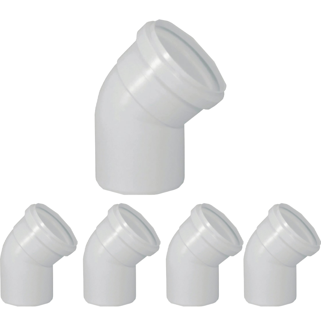 Pacote 10 unid Joelho PVC 45° Para Tubo Esgoto 100mm Fortlev em Oferta na Shopee